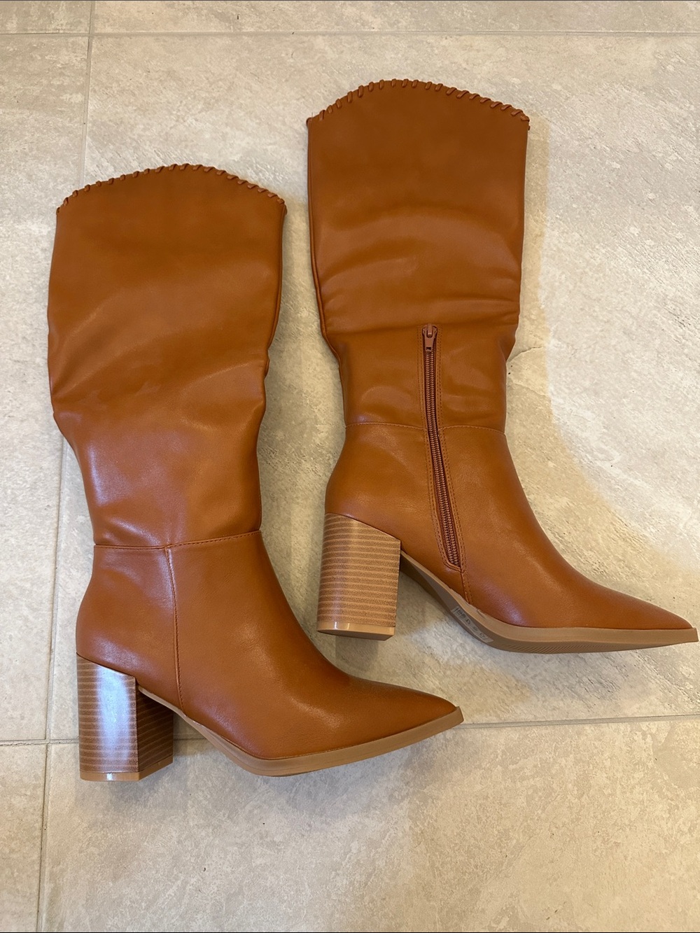 Pink Lily Cambria Camel Tall Boots - NEW
